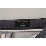 Dolce & Gabbana Gray Washed Skinny Men Denim Jeans PAN73320 - 46