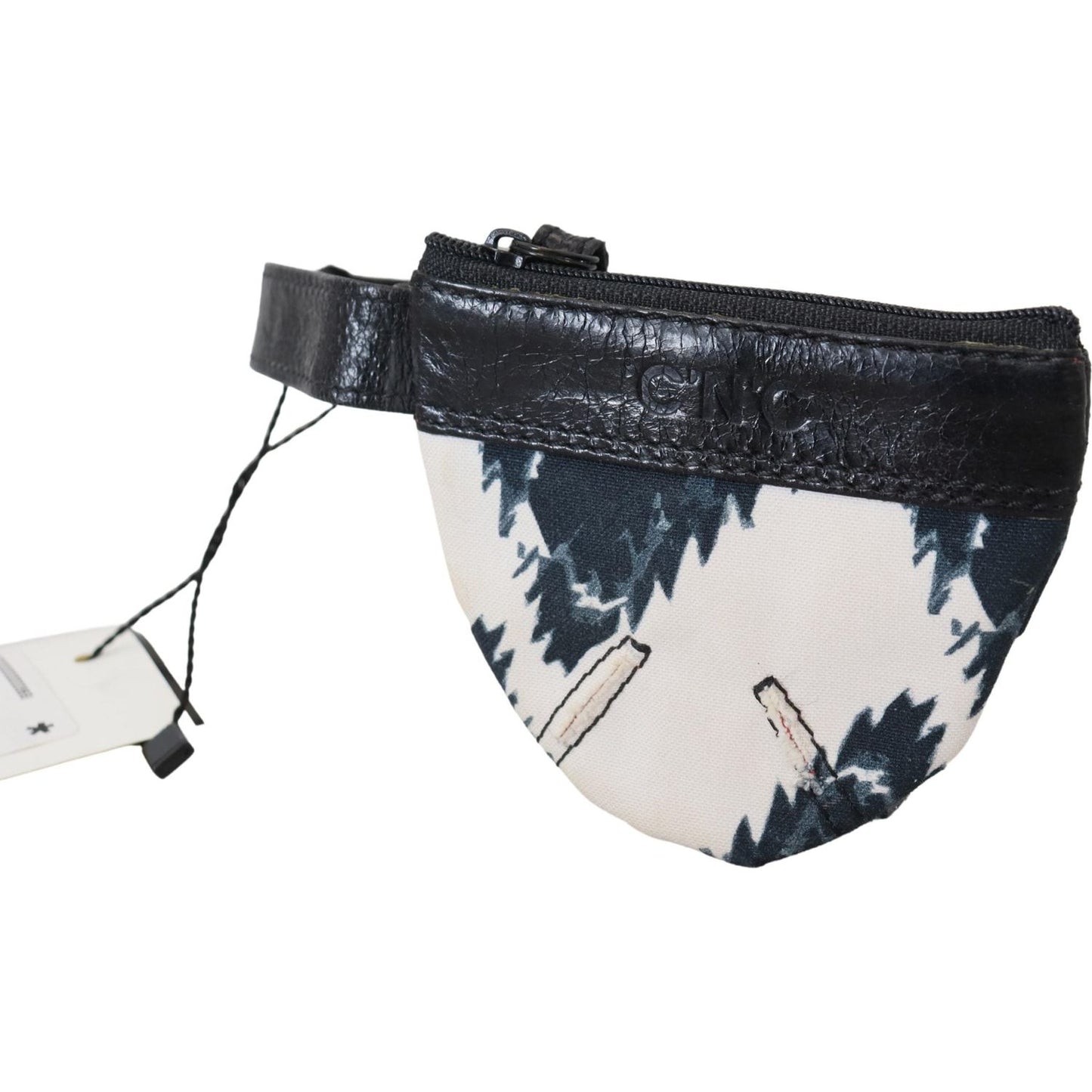 Costume National White Genuine Leather Coin Purse Strap Wallet SMY101041