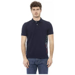 Baldinini Trend Blue Cotton Men Polo Shirt BA-23209-3XL