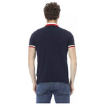 Baldinini Trend Blue Cotton Men Polo Shirt BA-23201-3XL