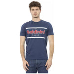 Baldinini Trend Blue Cotton Men T-Shirt BA-23173-XS