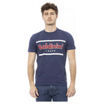 Baldinini Trend Blue Cotton Men T-Shirt BA-23169-XS