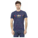 Baldinini Trend Blue Cotton Men T-Shirt BA-23185-XS