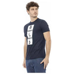 Baldinini Trend Blue Cotton Men T-Shirt BA-23161-XS