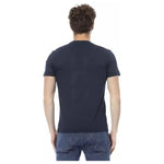 Baldinini Trend Blue Cotton Men T-Shirt BA-23161-XS