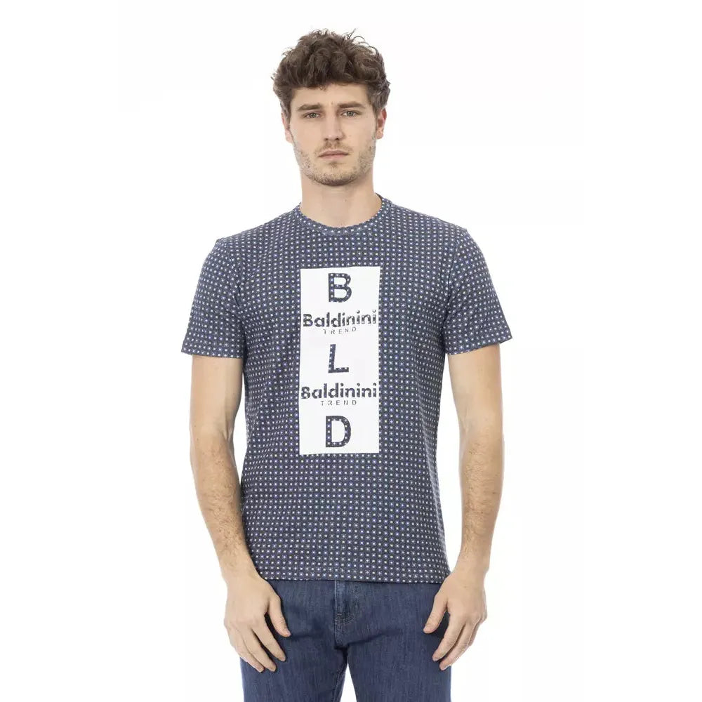 Baldinini Trend Gray Cotton Men T-Shirt BA-23159-S-FBB-313