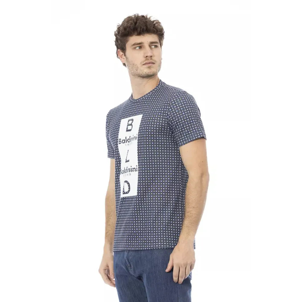 Baldinini Trend Gray Cotton Men T-Shirt BA-23159-S-FBB-313