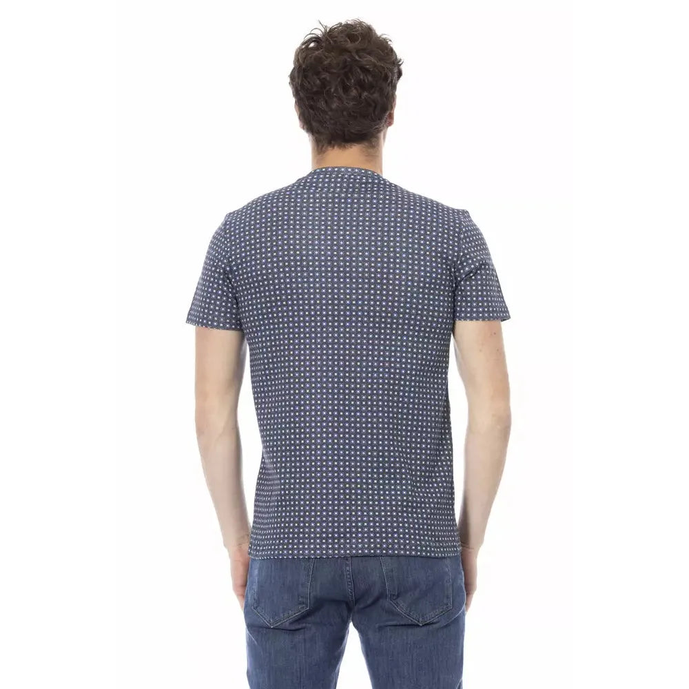 Baldinini Trend Gray Cotton Men T-Shirt BA-23159-S-FBB-313