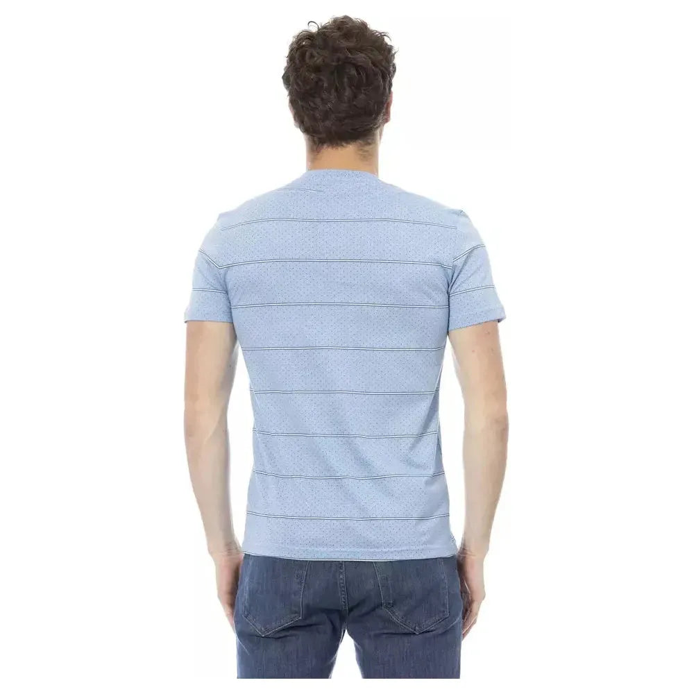 Baldinini Trend Light Blue Cotton Men T-Shirt