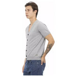 Baldinini Trend Gray Cotton Men's Sweater BA-22906-XL