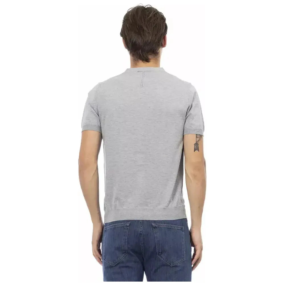 Baldinini Trend Gray Cotton Men's Sweater BA-22906-XL