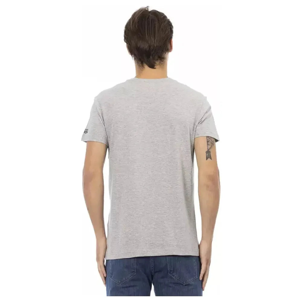 Trussardi Action Gray Cotton Men T-Shirt TR-22880-S