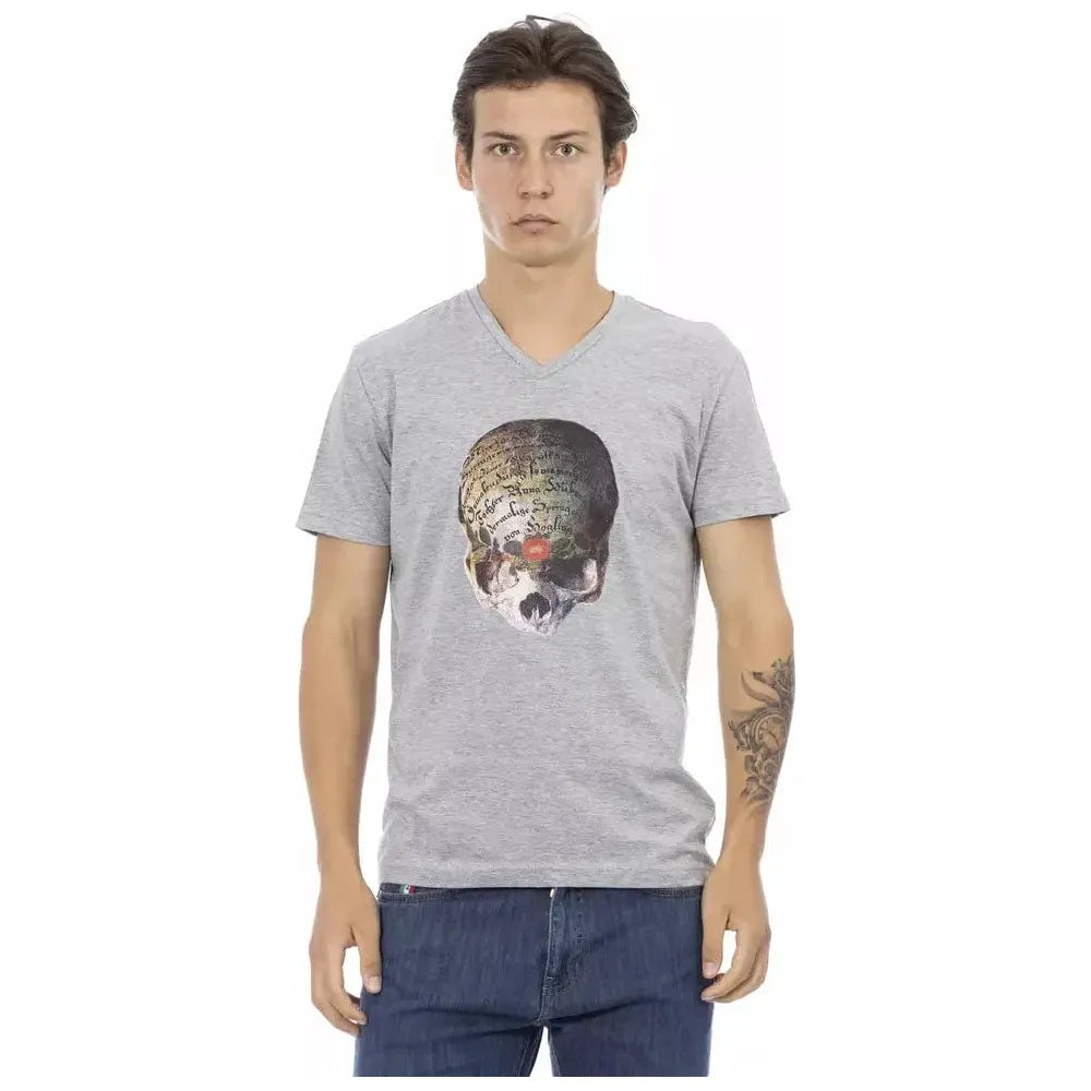Trussardi Action Gray Cotton Men T-Shirt TR-22861-S