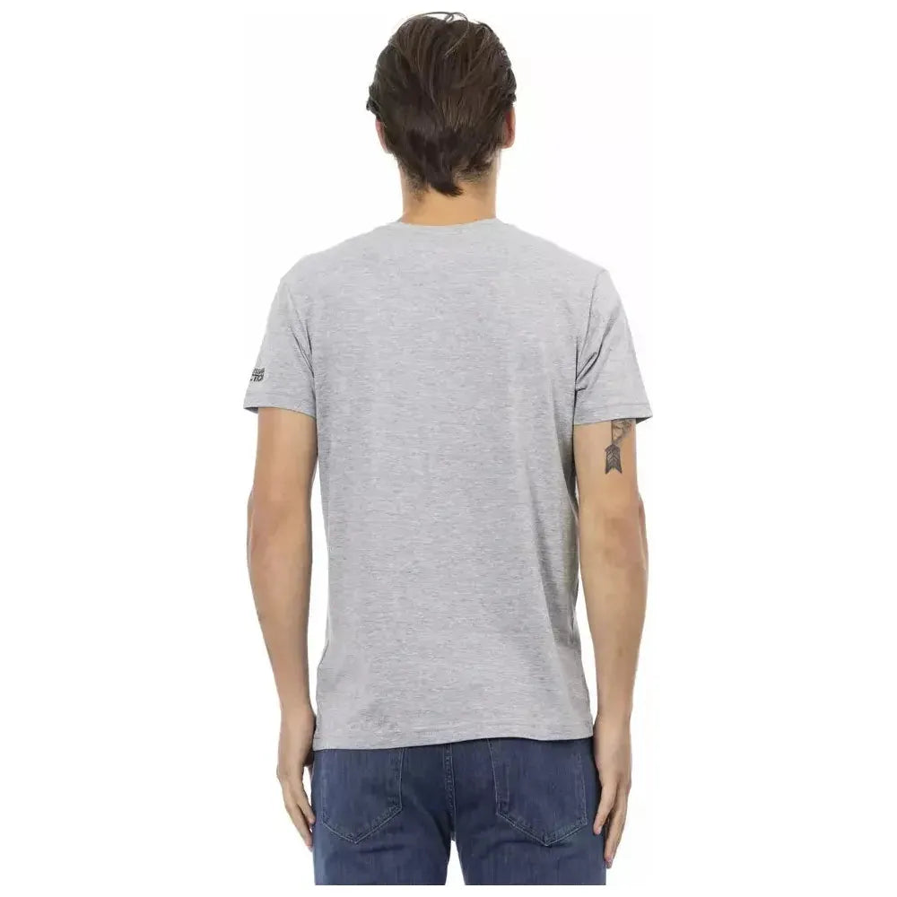 Trussardi Action Gray Cotton Men T-Shirt TR-22861-S
