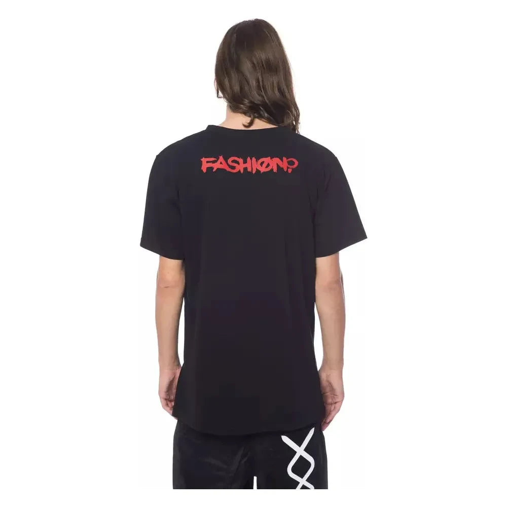 Nicolo Tonetto Black Cotton Men T-Shirt NI-12967-M