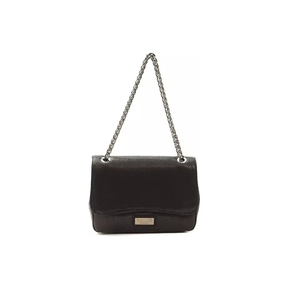 Pompei Donatella Black Leather Women Crossbody Bag PO-5838