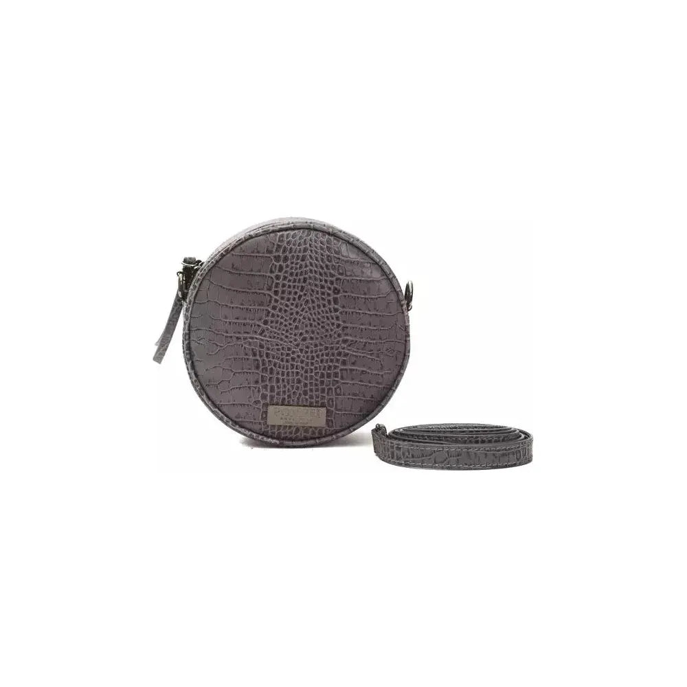 Pompei Donatella Gray Leather Women Crossbody Bag PO-5827