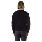 Uominitaliani Black Merino Wool Men Sweater UO-7822-XS