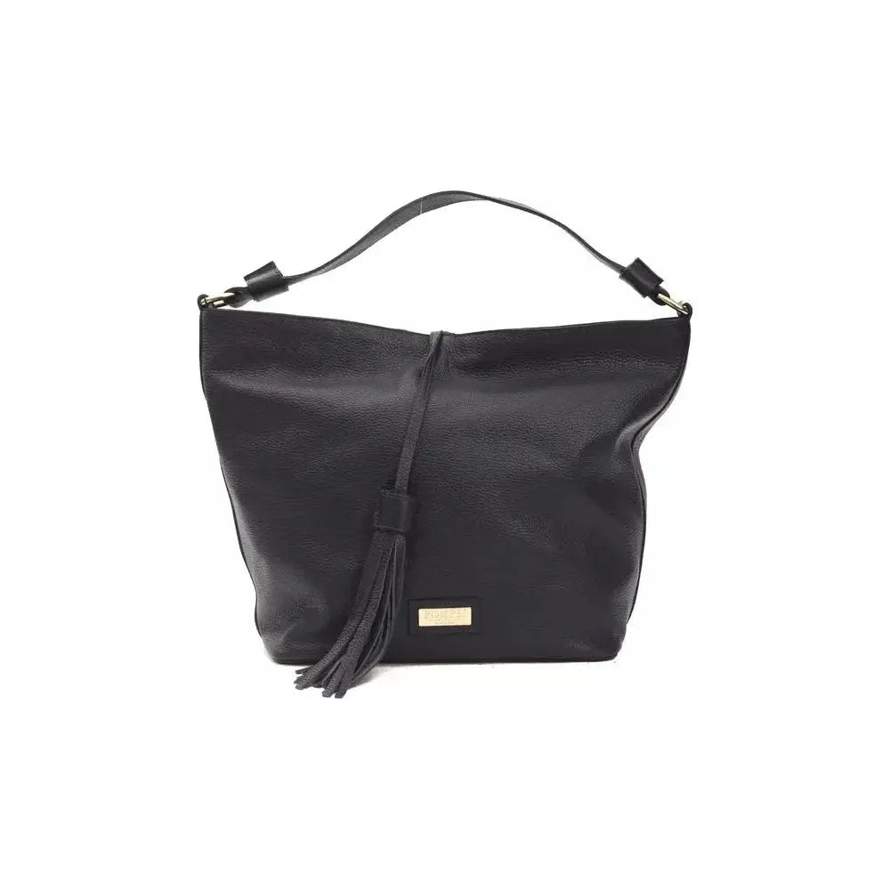 Pompei Donatella Gray Leather Women Shoulder Bag PO-5806