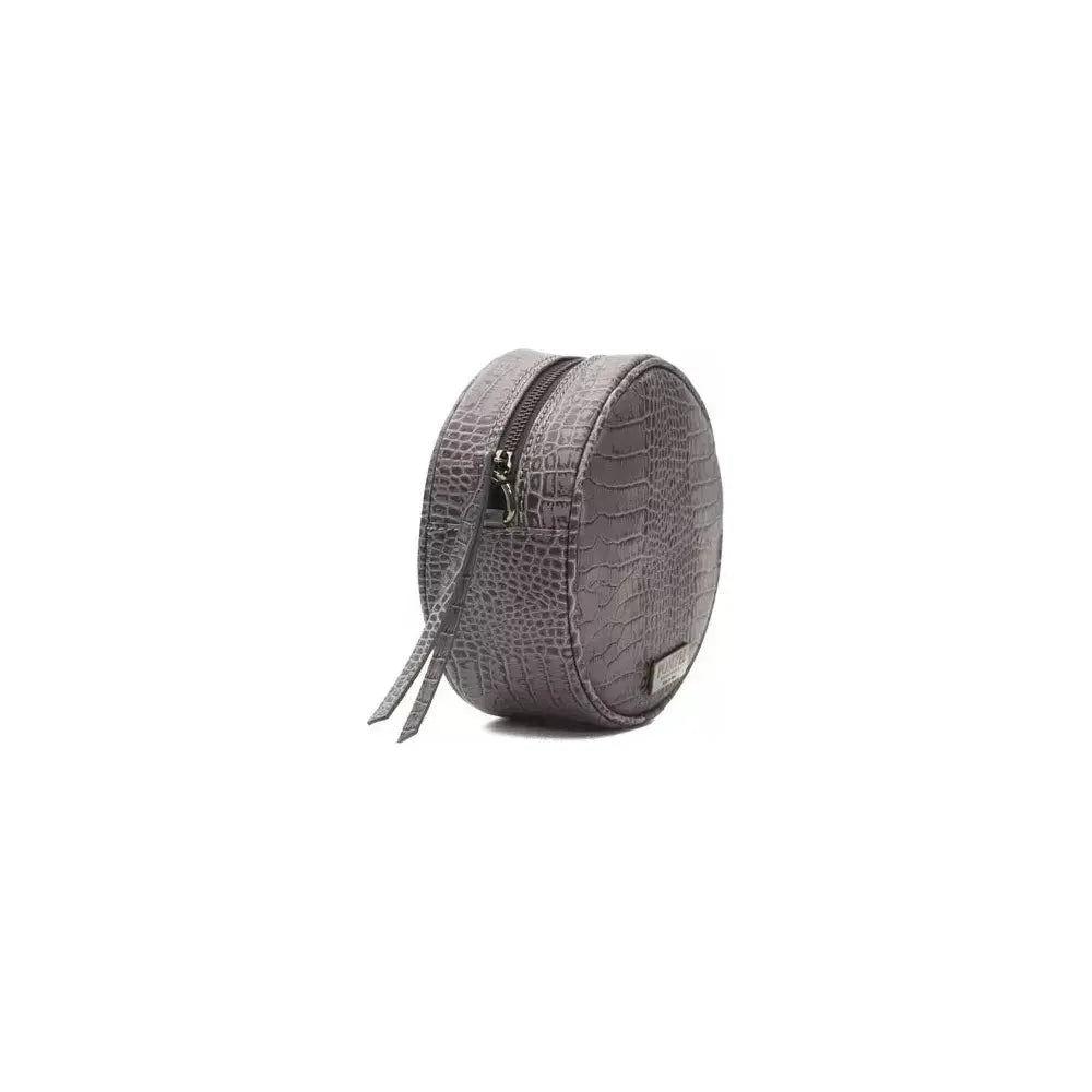 Pompei Donatella Gray Leather Women Crossbody Bag PO-5827