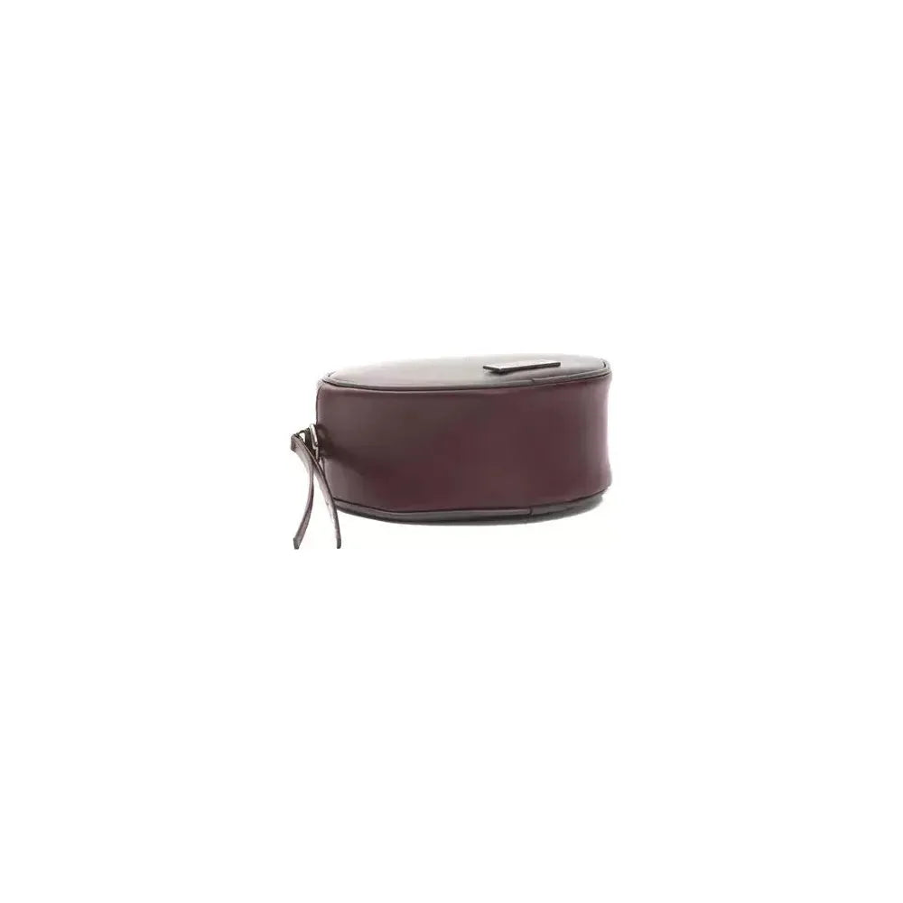 Pompei Donatella Burgundy Leather Women Crossbody Bag PO-5834