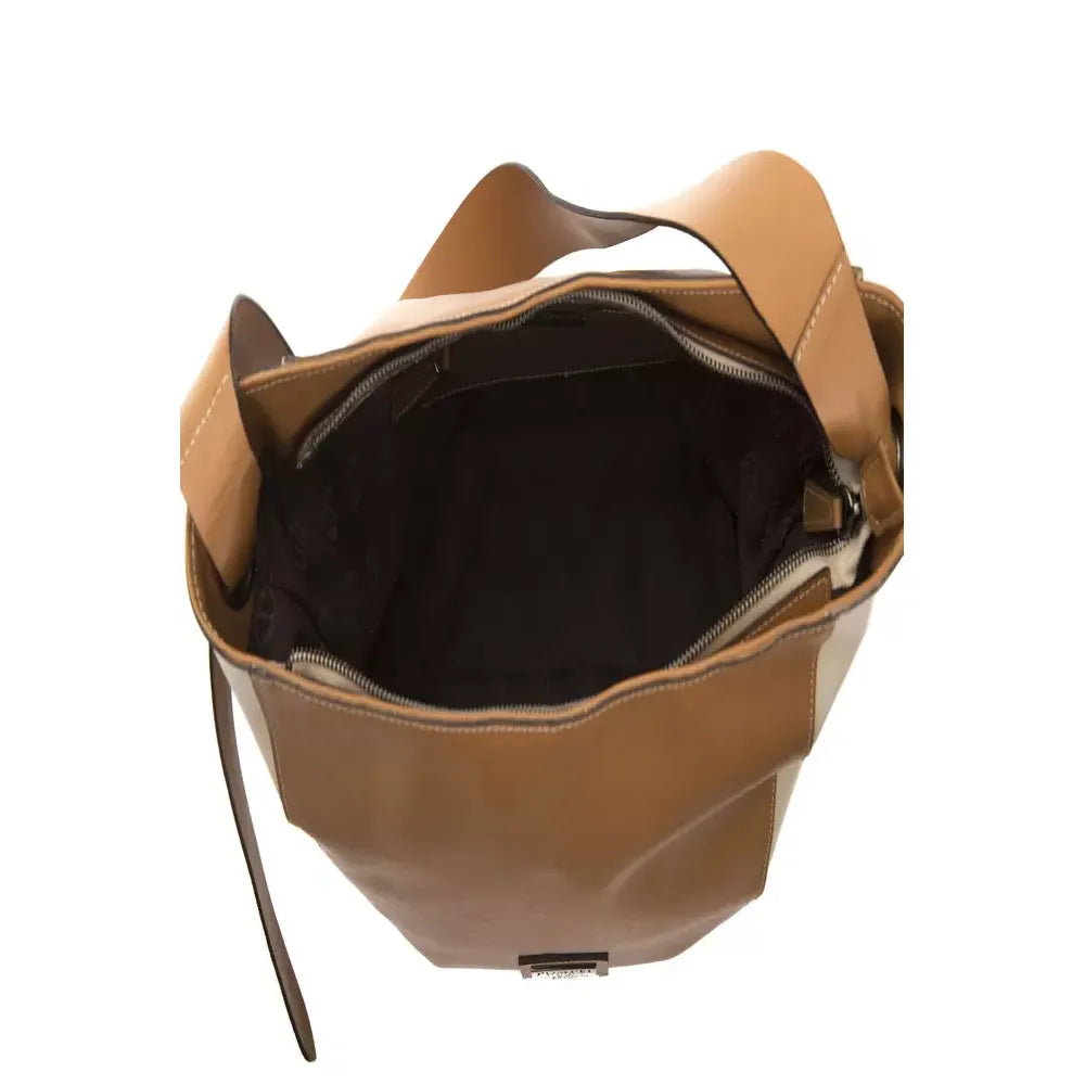 Pompei Donatella Brown Leather Women Shoulder Bag