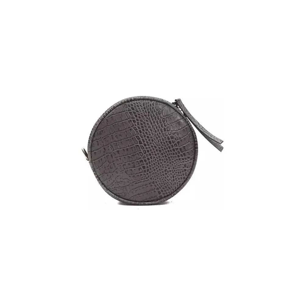 Pompei Donatella Gray Leather Women Crossbody Bag PO-5827