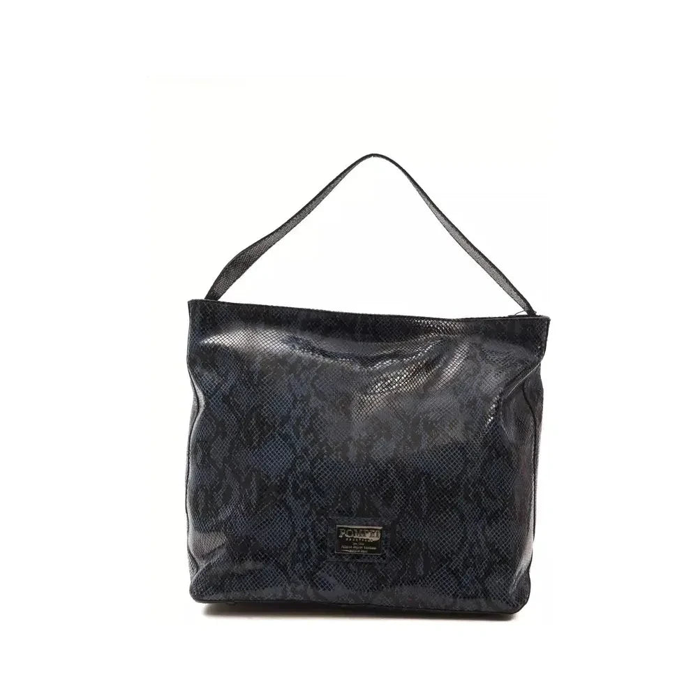 Pompei Donatella Blue Leather Women Shoulder Bag PO-5786