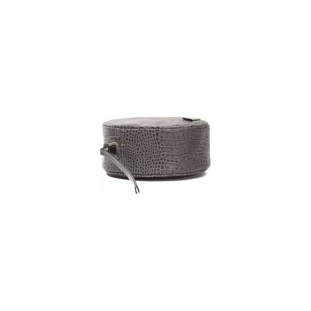 Pompei Donatella Gray Leather Women Crossbody Bag PO-5827