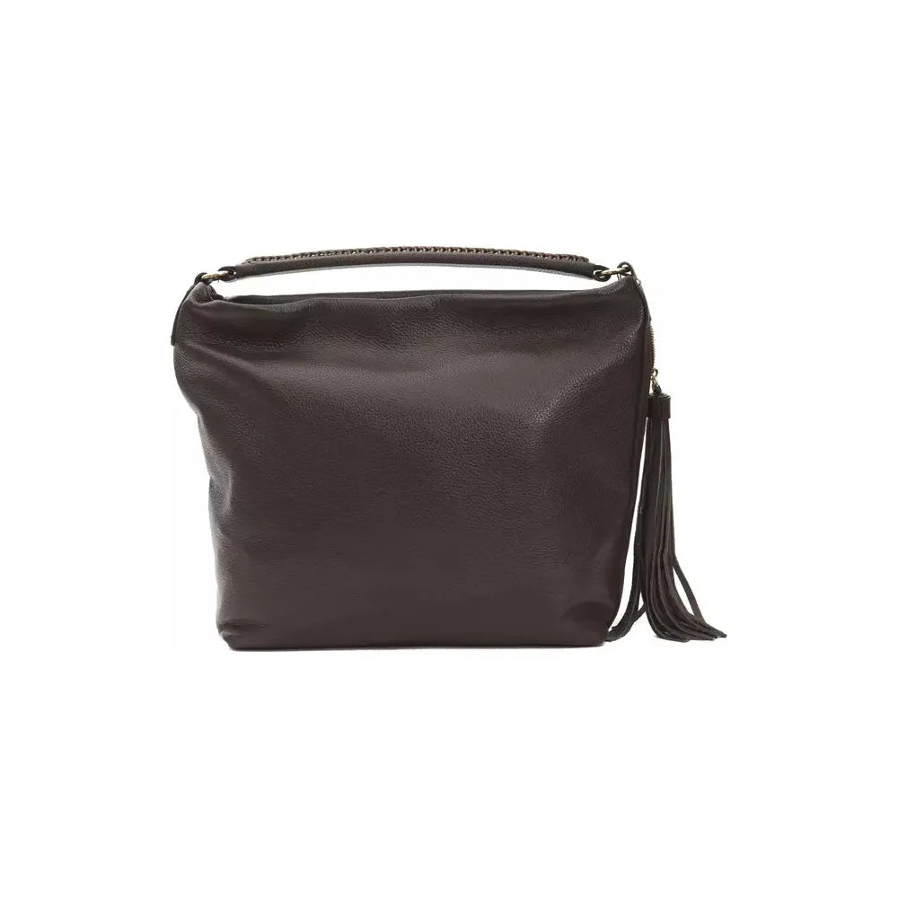 Pompei Donatella Brown Leather Women Shoulder Bag PO-5799