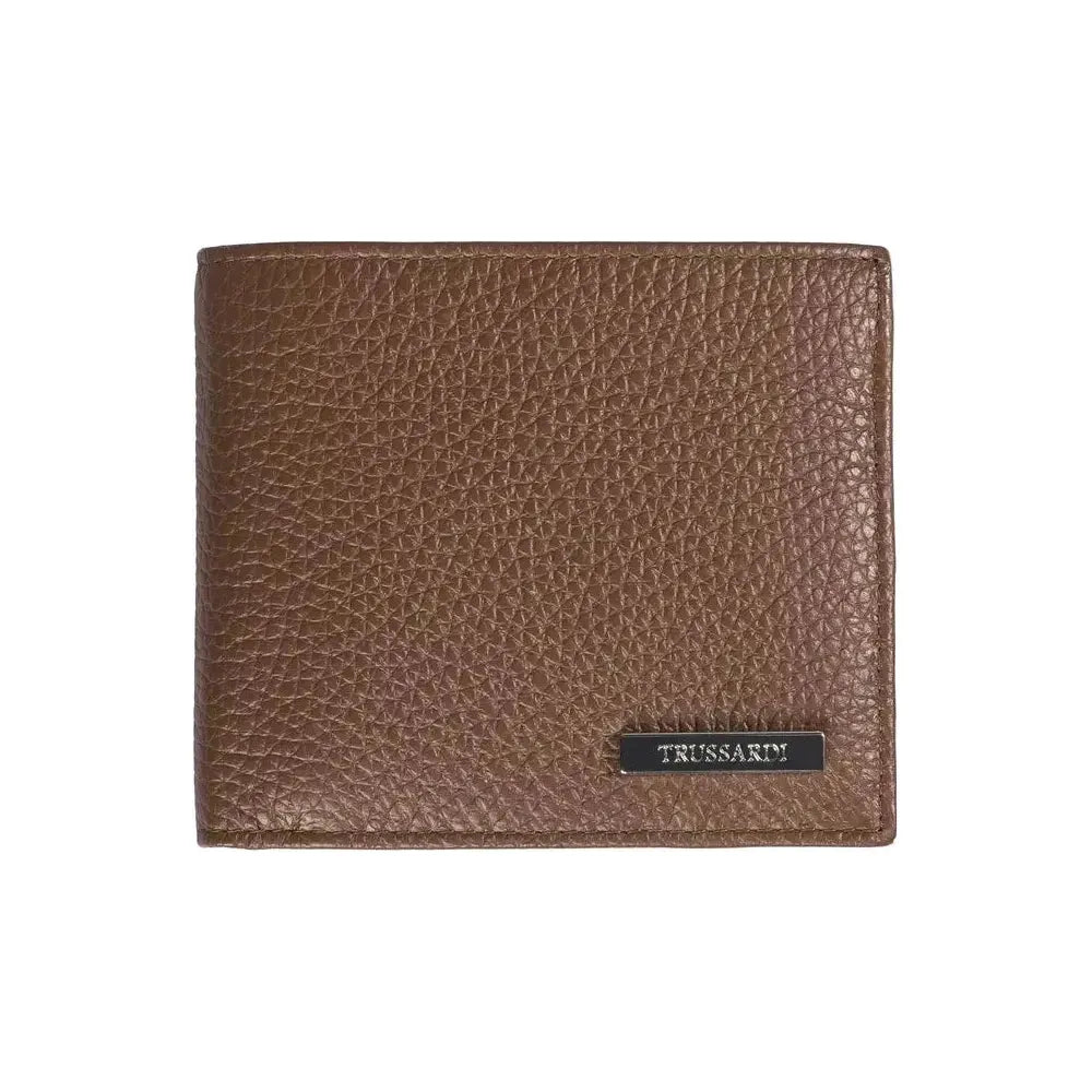 Trussardi Brown Leather Men Wallet TR-20728