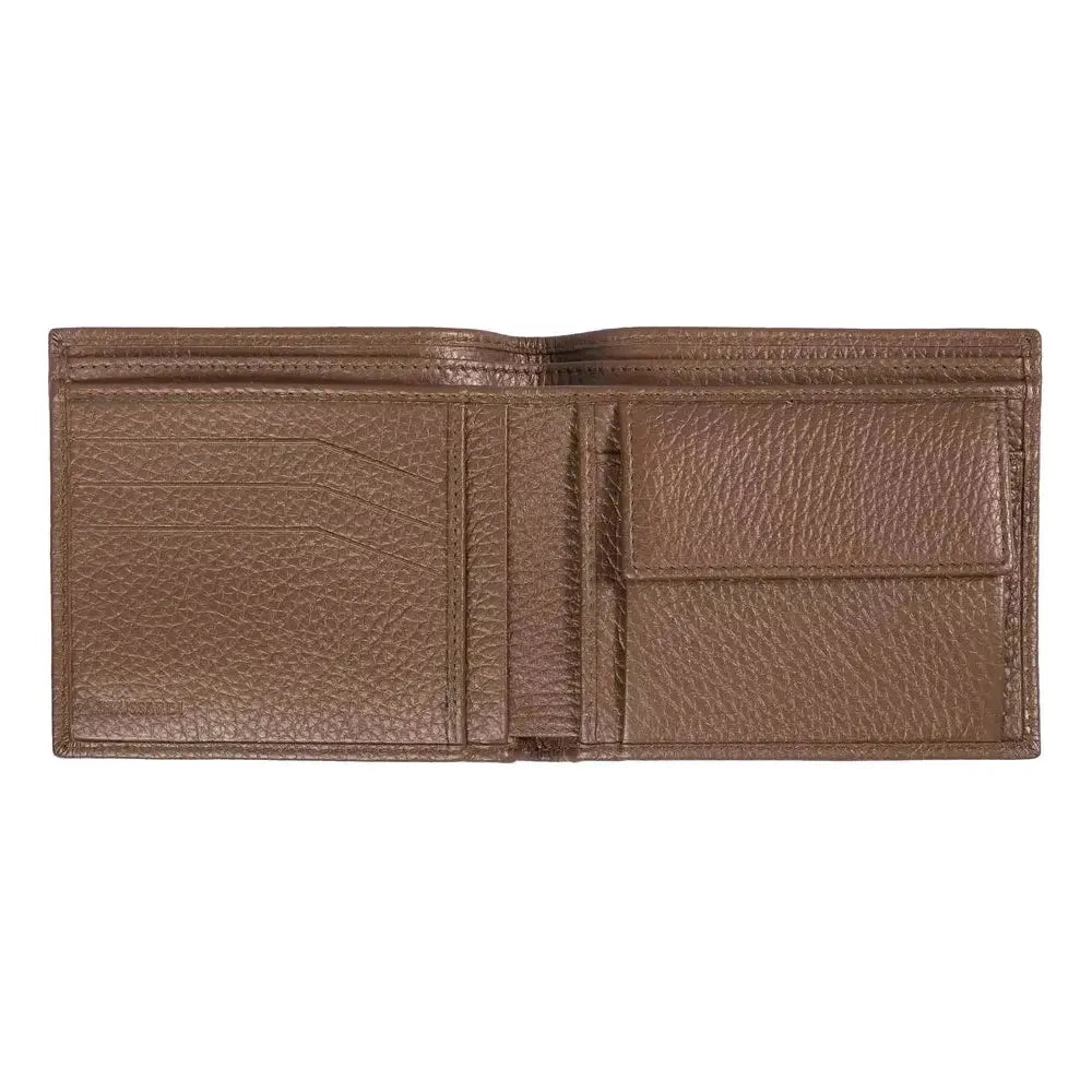 Trussardi Brown Leather Men Wallet TR-20728