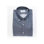 Robert Friedman Blue Cotton Men Shirt RO-20460-M