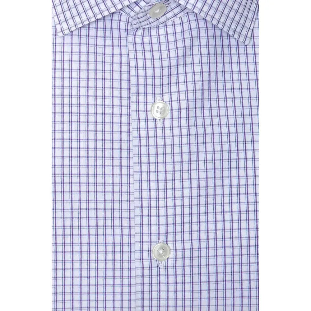 Robert Friedman Burgundy Cotton Men Shirt RO-20429-M