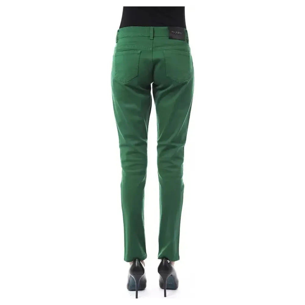 BYBLOS Green Cotton Women Pants BY-17635-W24
