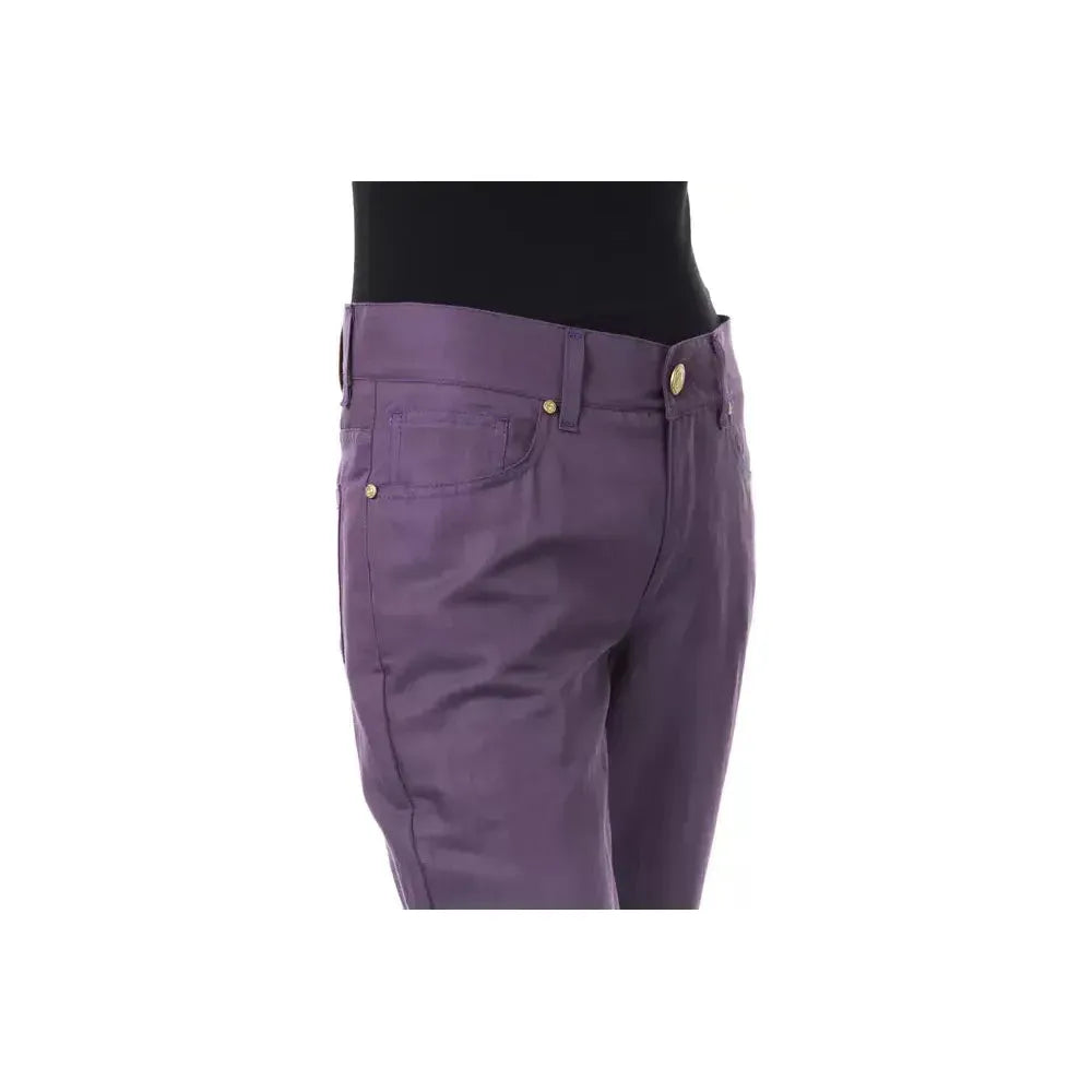 BYBLOS Purple Cotton Women Pant BY-17632-W28