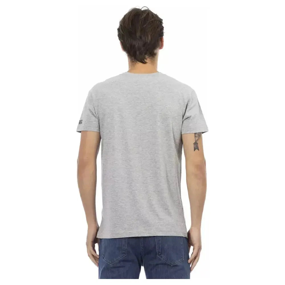 Trussardi Action Gray Cotton Men T-Shirt TR-22849-S
