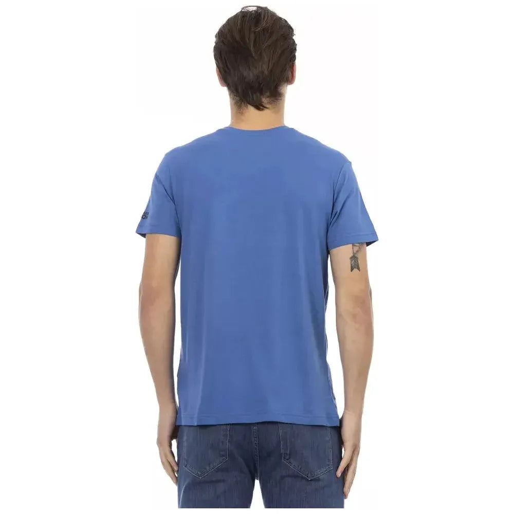 Trussardi Action Blue Cotton Men T-Shirt TR-22842-S