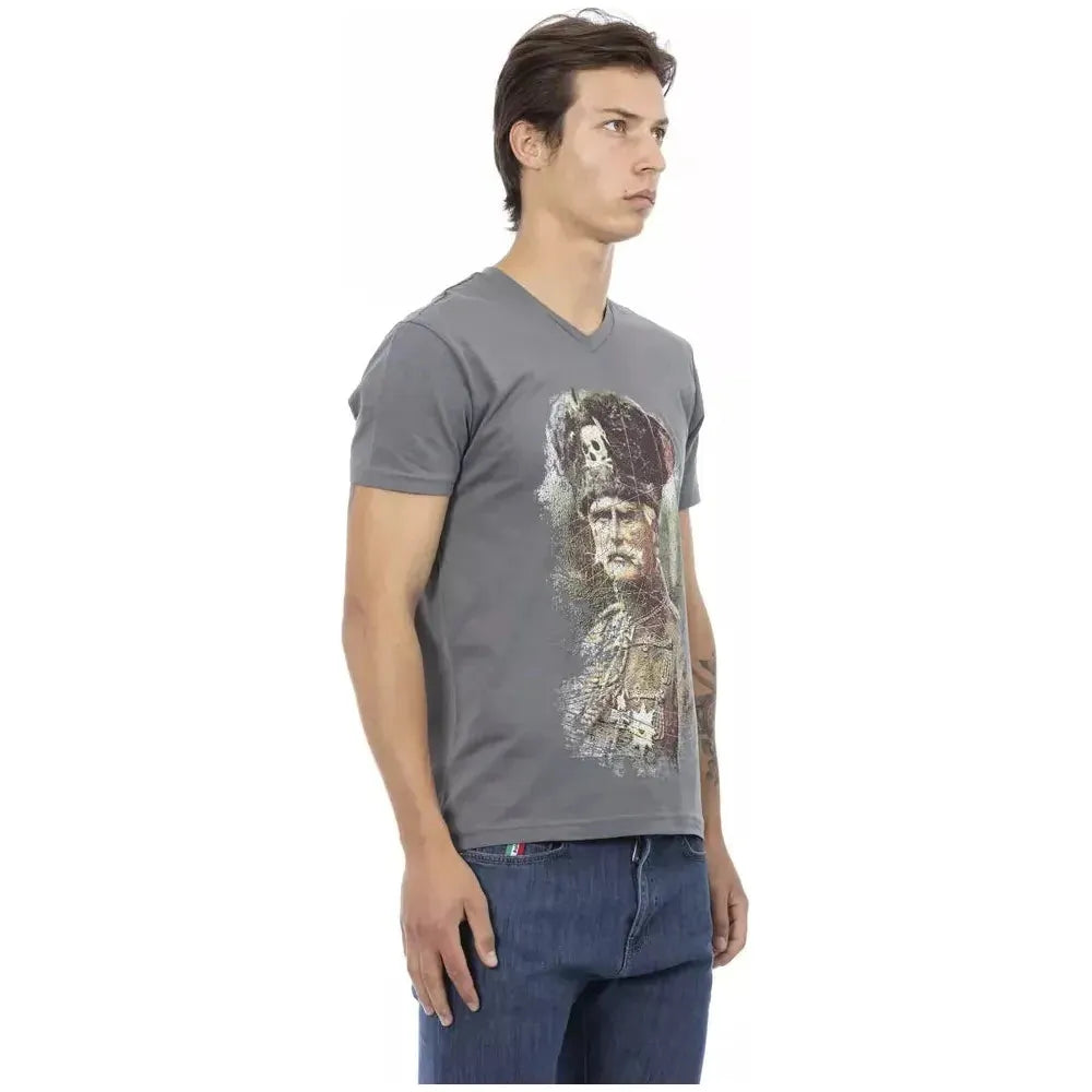 Trussardi Action Gray Cotton Men's T-Shirt TR-22828-S