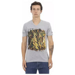 Trussardi Action Gray Cotton Men T-Shirt TR-22844-L