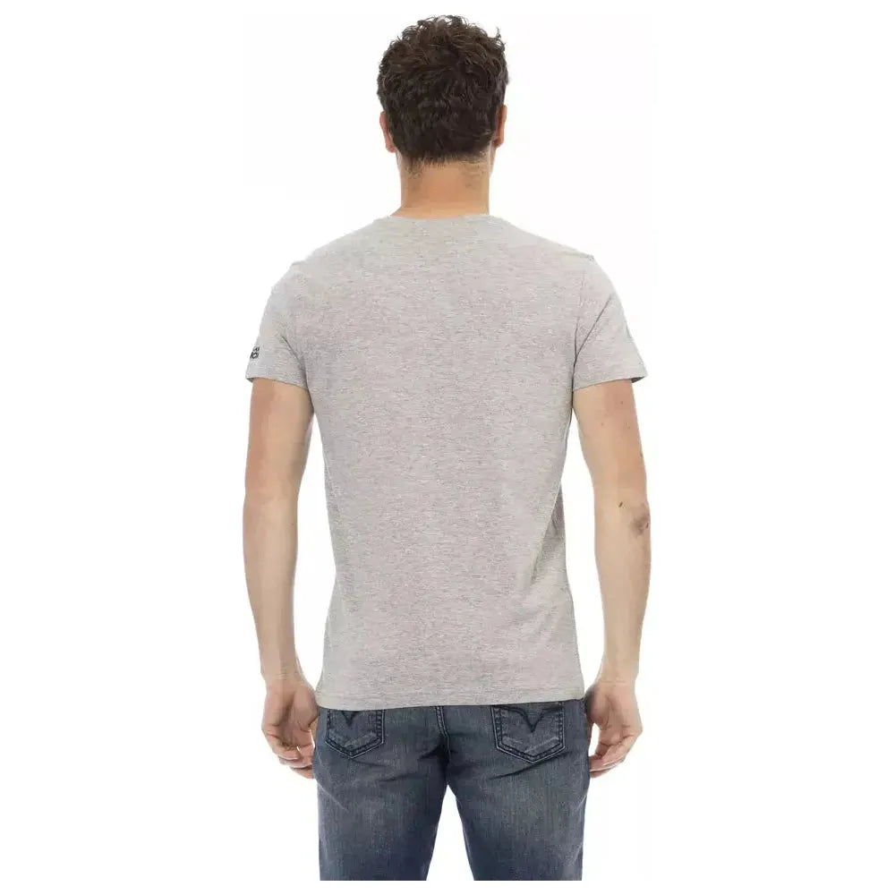 Trussardi Action Gray Cotton Men T-Shirt TR-22790-M