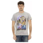 Trussardi Action Gray Cotton Men T-Shirt TR-22777-3XL