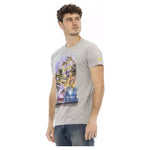 Trussardi Action Gray Cotton Men T-Shirt TR-22777-3XL