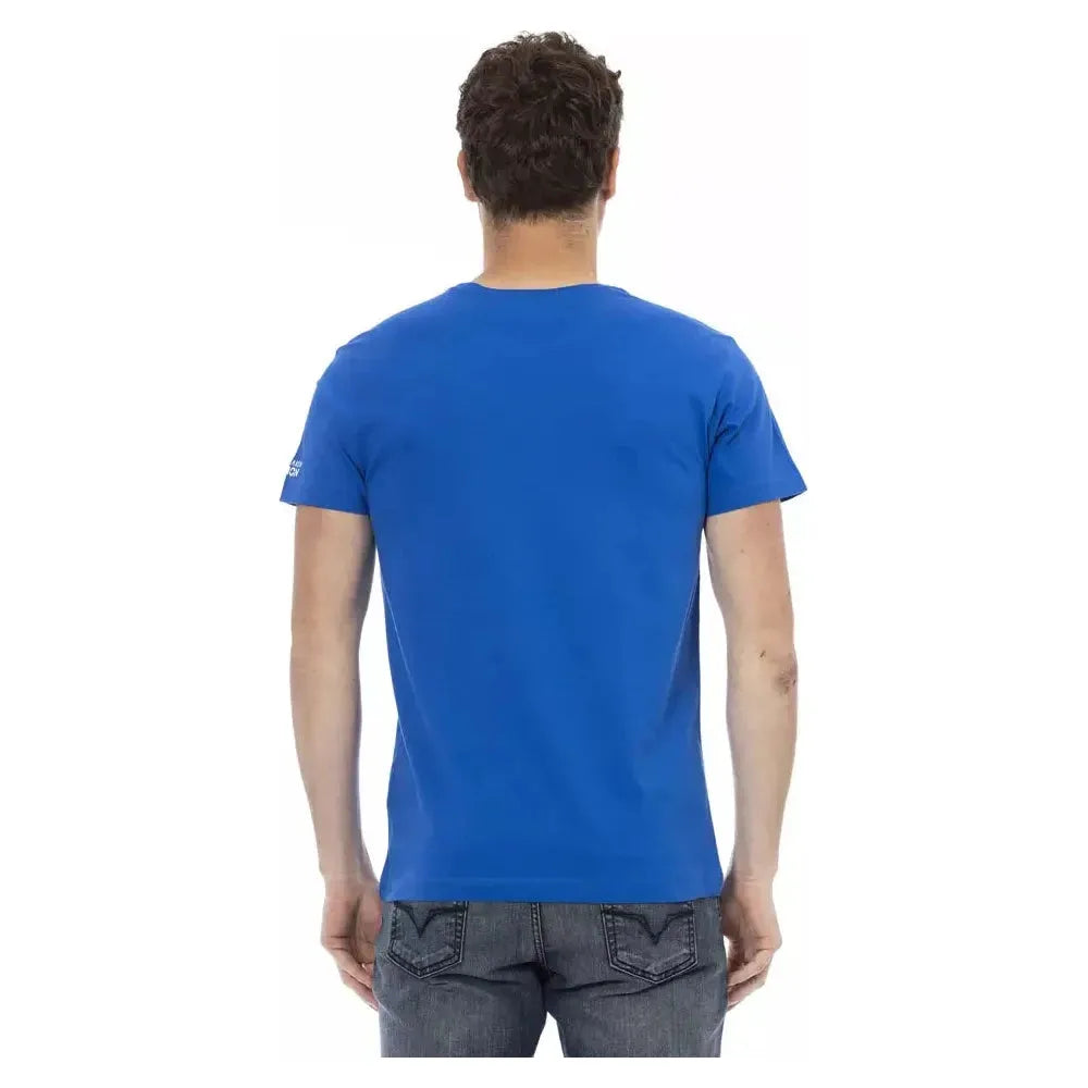 Trussardi Action Blue Cotton Men T-Shirt TR-22768-XXL