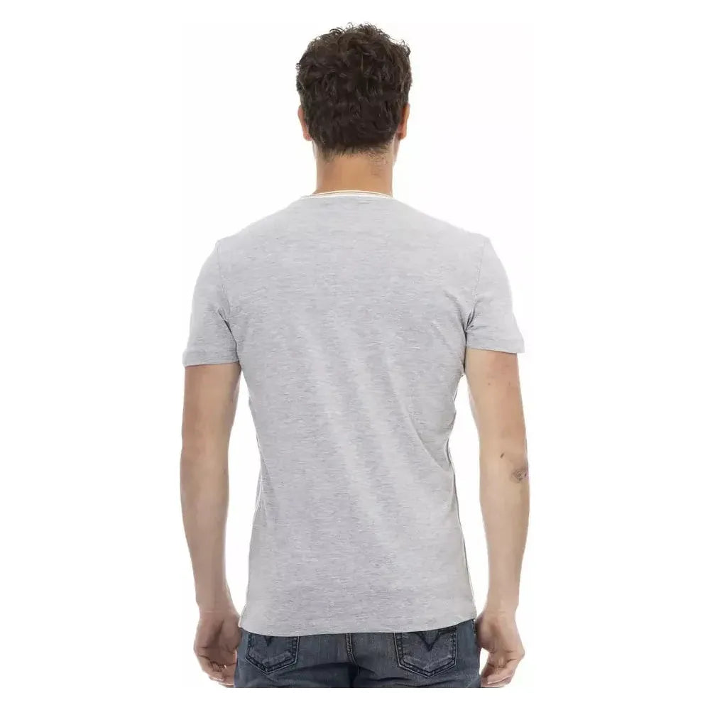 Trussardi Action Gray Cotton Men T-Shirt TR-22758-L