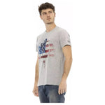 Trussardi Action Gray Cotton Men T-Shirt TR-22774-L