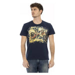 Trussardi Action Blue Cotton Men T-Shirt TR-22706-M