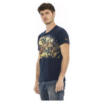 Trussardi Action Blue Cotton Men T-Shirt TR-22706-M