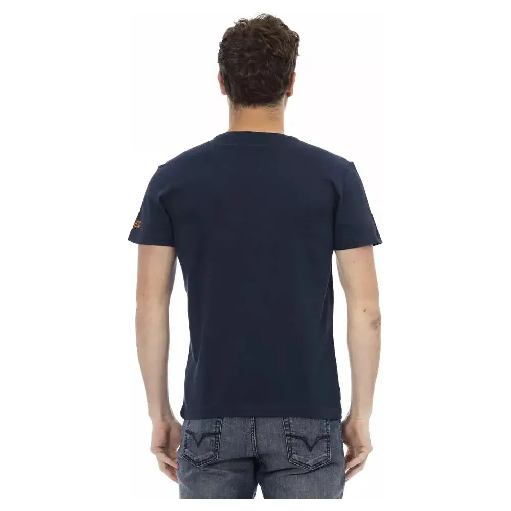 Trussardi Action Blue Cotton Men T-Shirt TR-22706-M