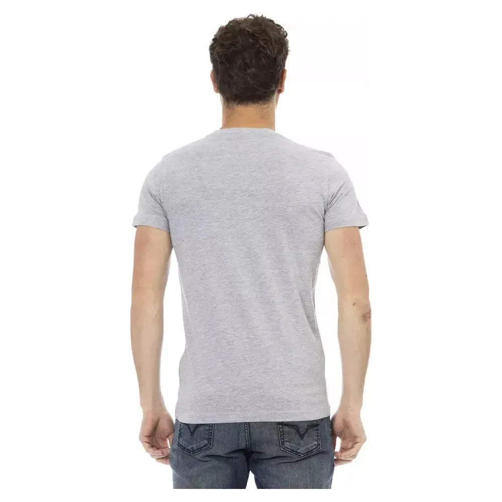 Trussardi Action Gray Cotton Men T-Shirt TR-22680-L
